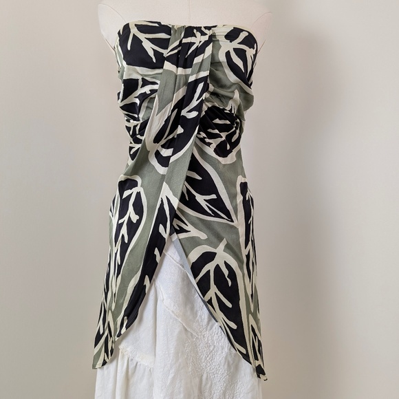 Zara Women Sleeveless Blouse Strapless Asymmetrical Bandaeu - Picture 12 of 13